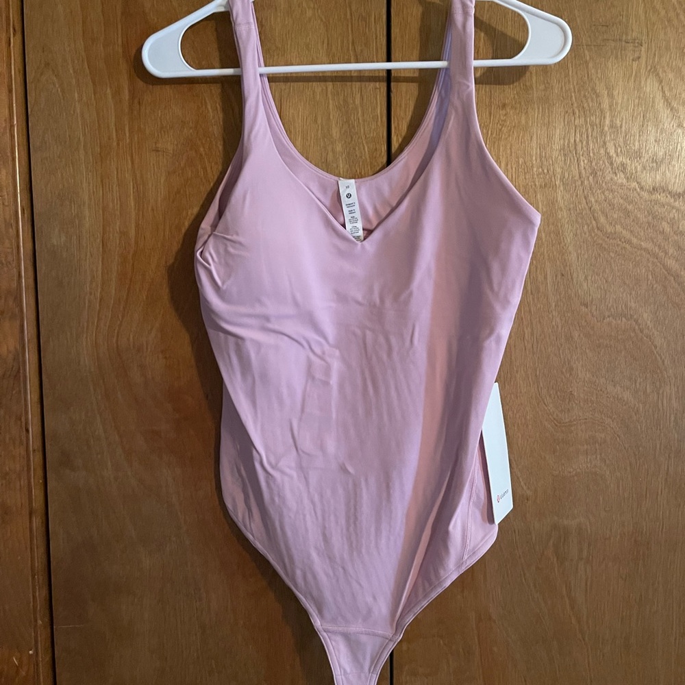 BNWT Lululemon Align Bodysuit in Pink Peony Size 10